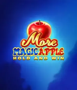 Enter the magical realm of More Magic Apple Hold and Win Slot by 3 Oaks Gaming, showcasing a glistening red apple on a vivid blue background. This image conveys the game's theme of enchantment and wonder. Ideal for fans of fantasy, the vibrant colors and enticing artwork draw players into the game's magical world. 