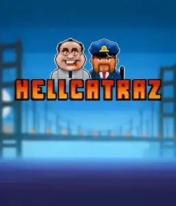 Enter the action-packed world of Hellcatraz slot by Relax Gaming, featuring a cartoonish prisoner and a guard with the infamous Alcatraz prison and San Francisco skyline in the background. This graphic portrays the light-hearted escapade of an prison break-themed game, ideal for players looking for a unique slot experience, offering a nostalgic escape. 