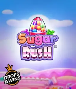 Enjoy the sweet world of the Sugar Rush slot game by Pragmatic Play, showcasing a colorful candy dispenser against a fantastic candy landscape. This graphic evokes the playfulness of the slot, adorned with vivid candies and enticing typography. Ideal for those with a sweet tooth, promising a delightful gaming experience. 