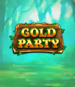 Step into the enchanted forest of Gold Party slot by Pragmatic Play, featuring a rustically styled wooden sign engraved with golden letters. The backdrop of misty green forest adding a touch of enchantment to the slot's theme. Perfect for those who enjoy magical and nature-inspired games, offering a delightful escape. 